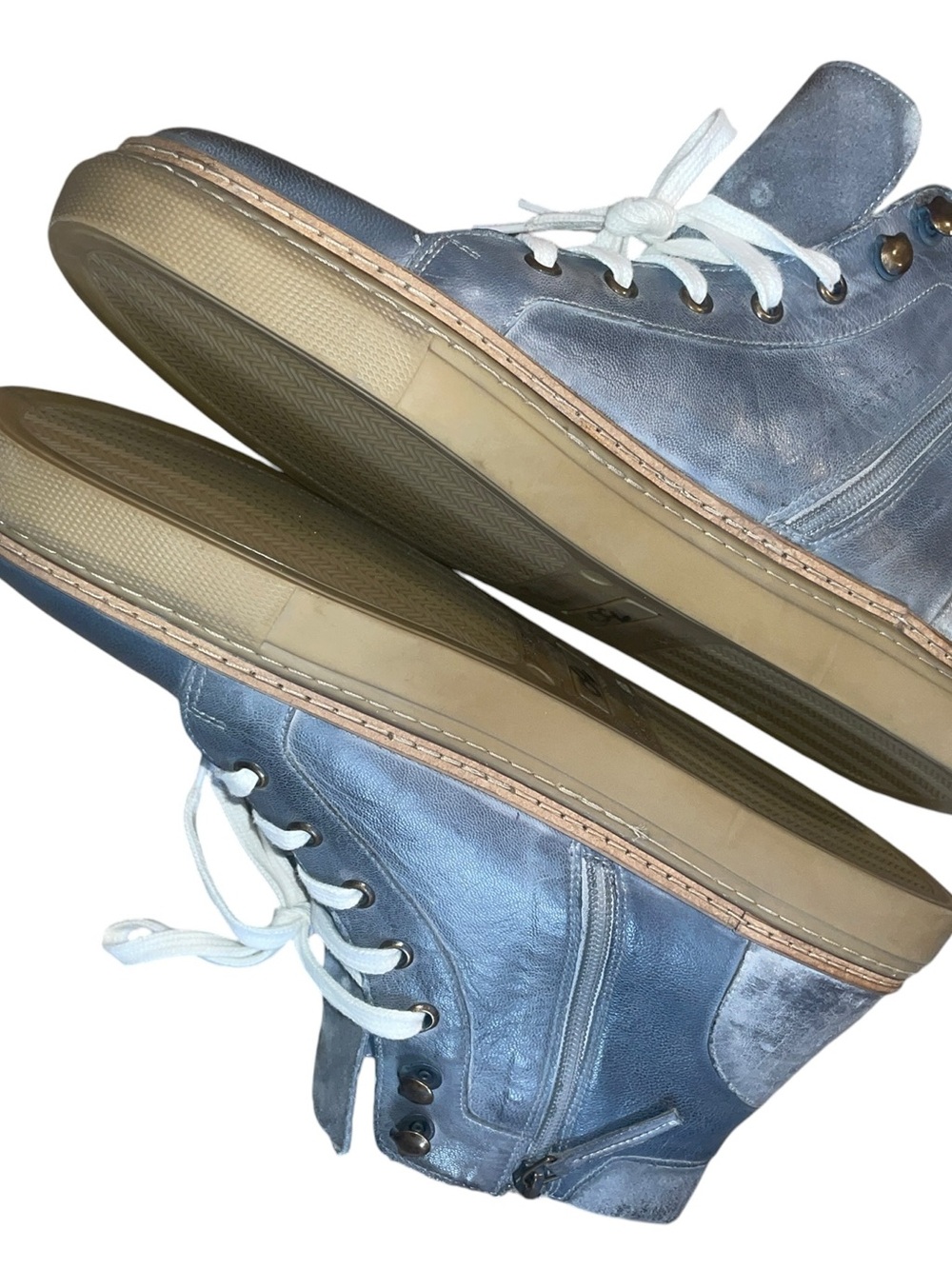 BED|STU Roan Leather Macc II 2 High Mid Top Sneaker Grey Sz 11. NWOT - Picture 3 of 16